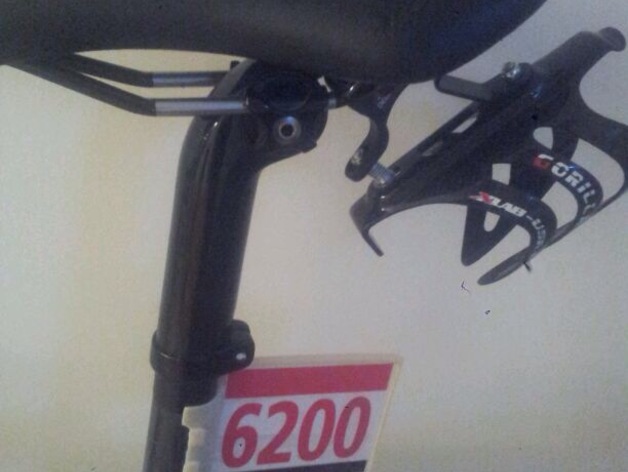 Triathlon number holder for bike